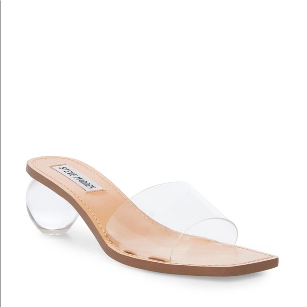 Steve Madden Visionary Clear Sandal Heel